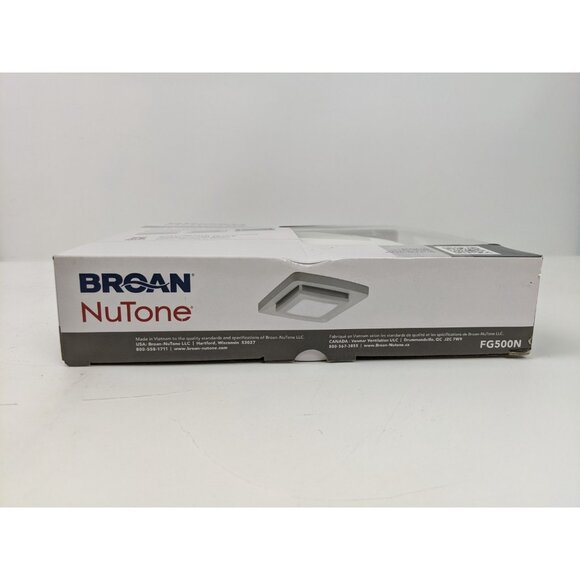 Broan NuTone Quick Install Bathroom Fan Replacement Cover W/ Light Model FG500N - Picture 3 of 11